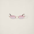 Lunettes de Soleil Ovales Sans Cerclage