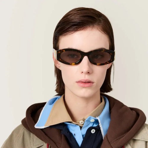 Lunettes de Soleil Cat-Eye Écaille