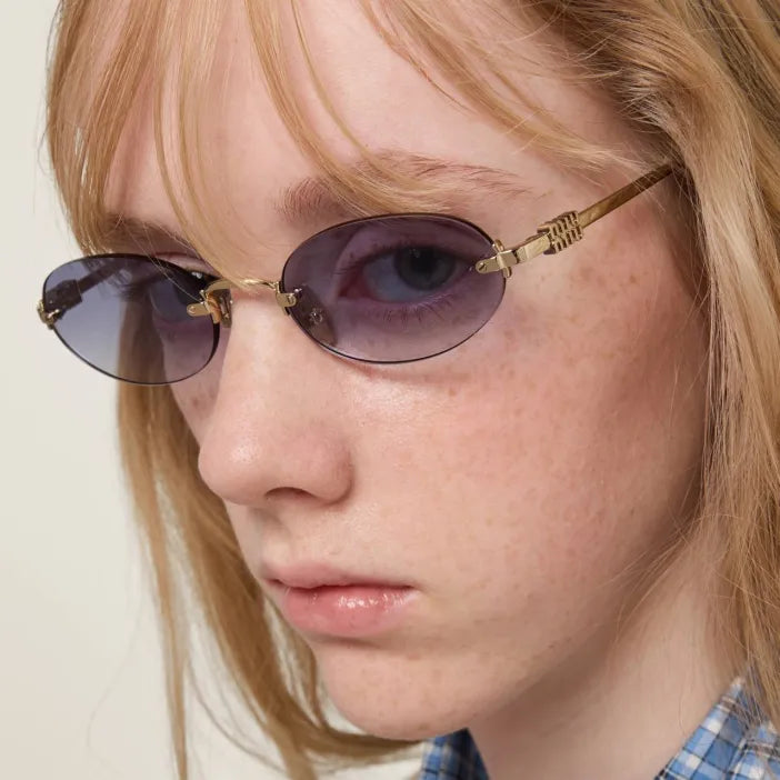 Lunettes de Soleil Ovales Sans Cerclage